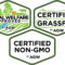 Certified Animal Welfare Approved By AGW, Certified Grassfed By AGW, Certified Non-GMO By AGW Logos