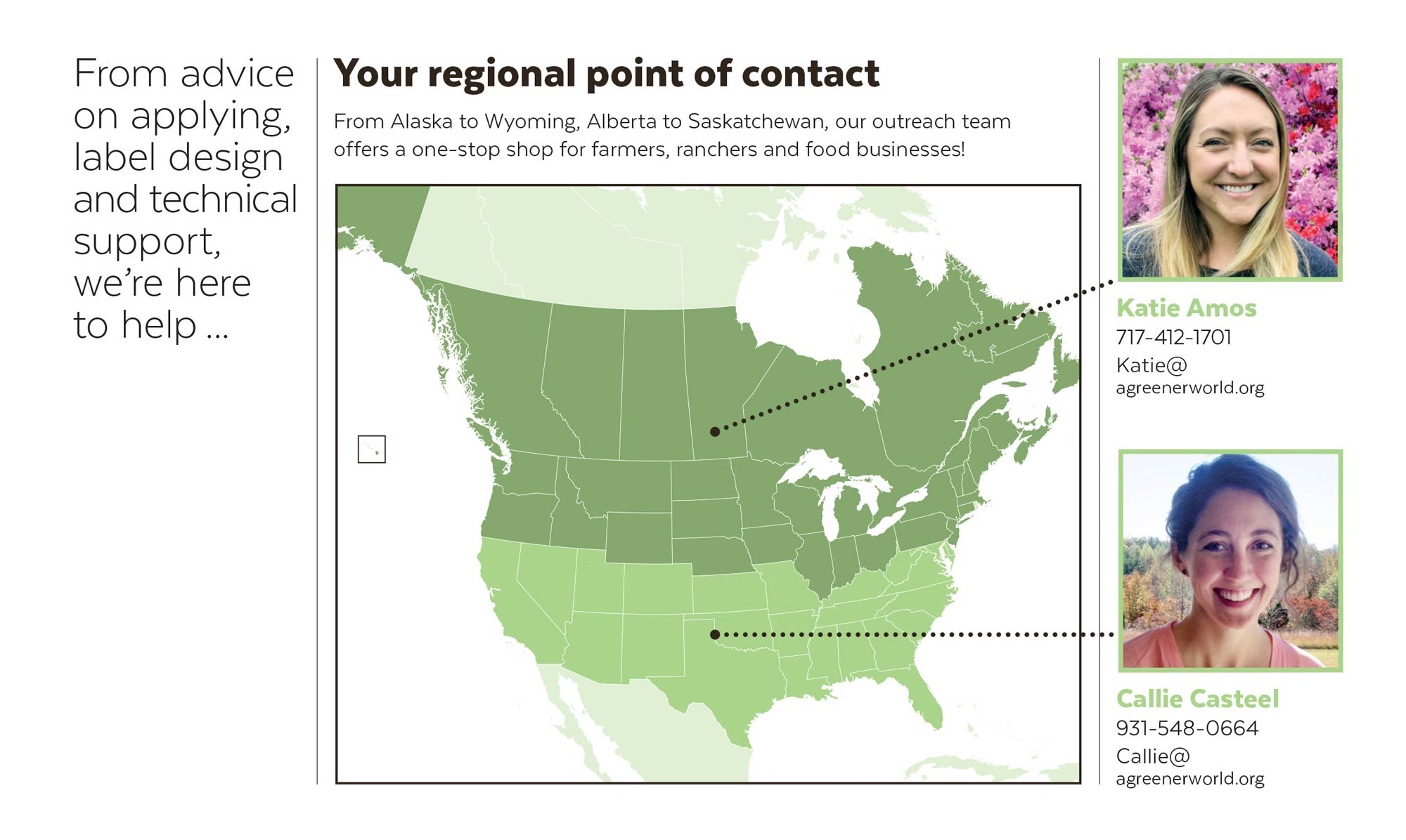 Contact AGW regional map