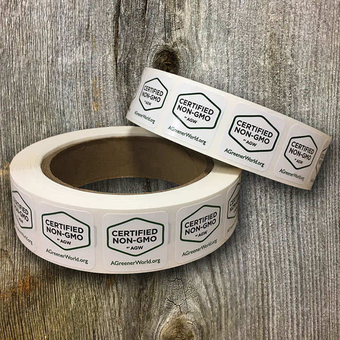 Certified Organic LABELS 500 PER ROLL GREAT STICKERS 1.25" X 2" 