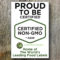 Certified Non-GMO By AGW Metal Sign
