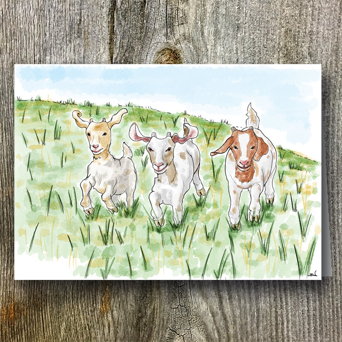 Goat AGW Branded Greeting Card (sold In Packs Of Five)