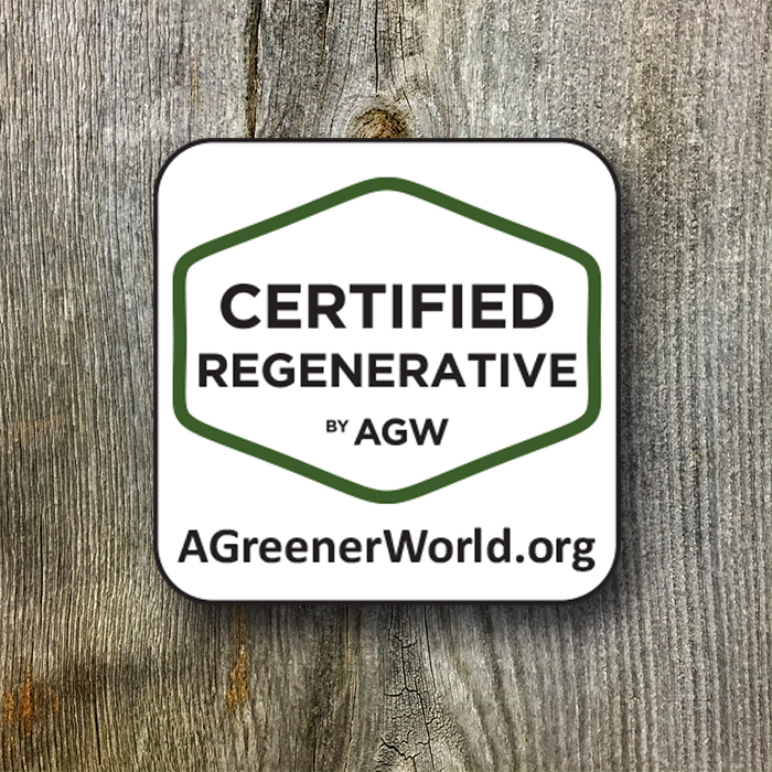 Certified Regenerative by AGW food labels